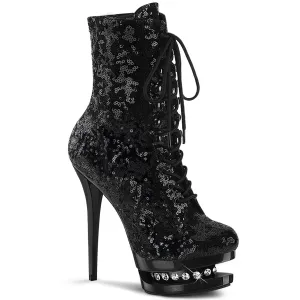 6 Inch Heel BLONDIE-R-1020 Black Sequins