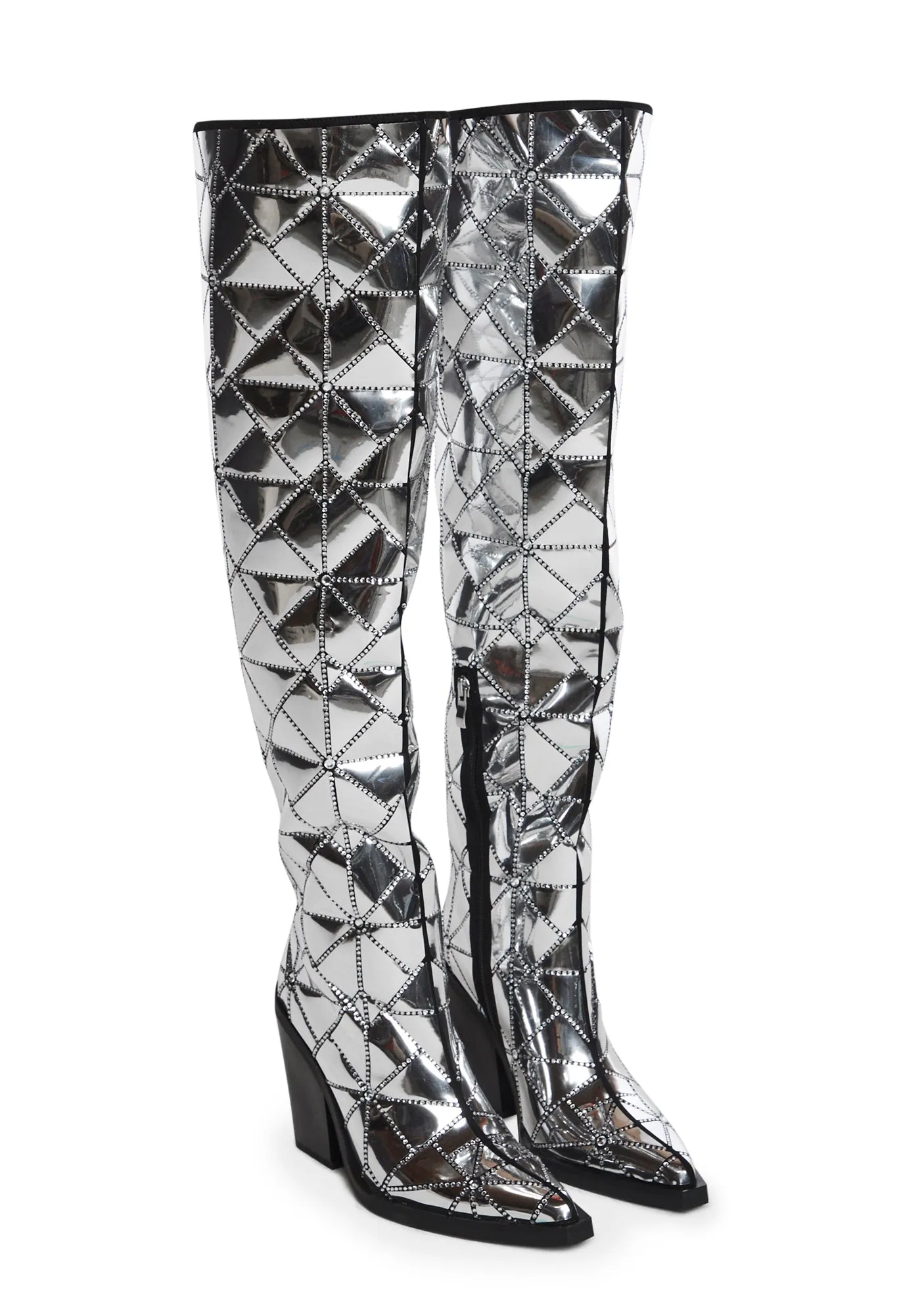 Dalton-6 Cowboy Boots - Silver
