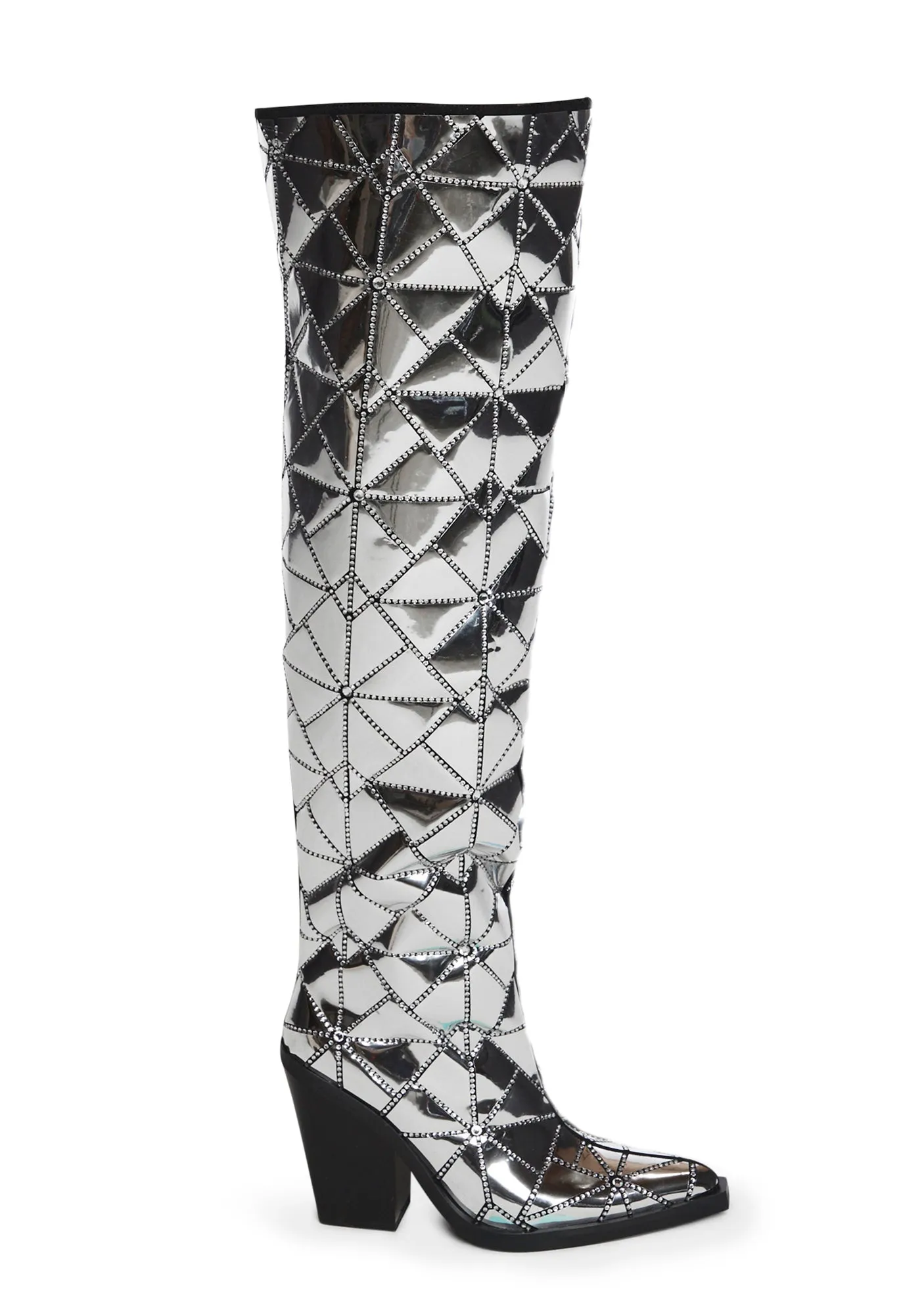 Dalton-6 Cowboy Boots - Silver