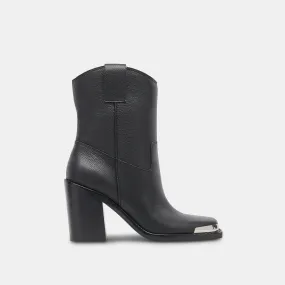 FALON BOOTS BLACK LEATHER - re:vita