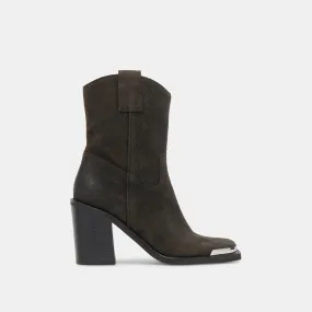 Stylish Falon Boots - Distressed Espresso Leather for a Timeless Look
