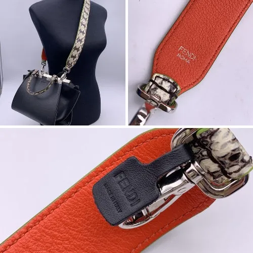 Fendi Black Leather Mini 3Jours Bag Contrast Details with Straps