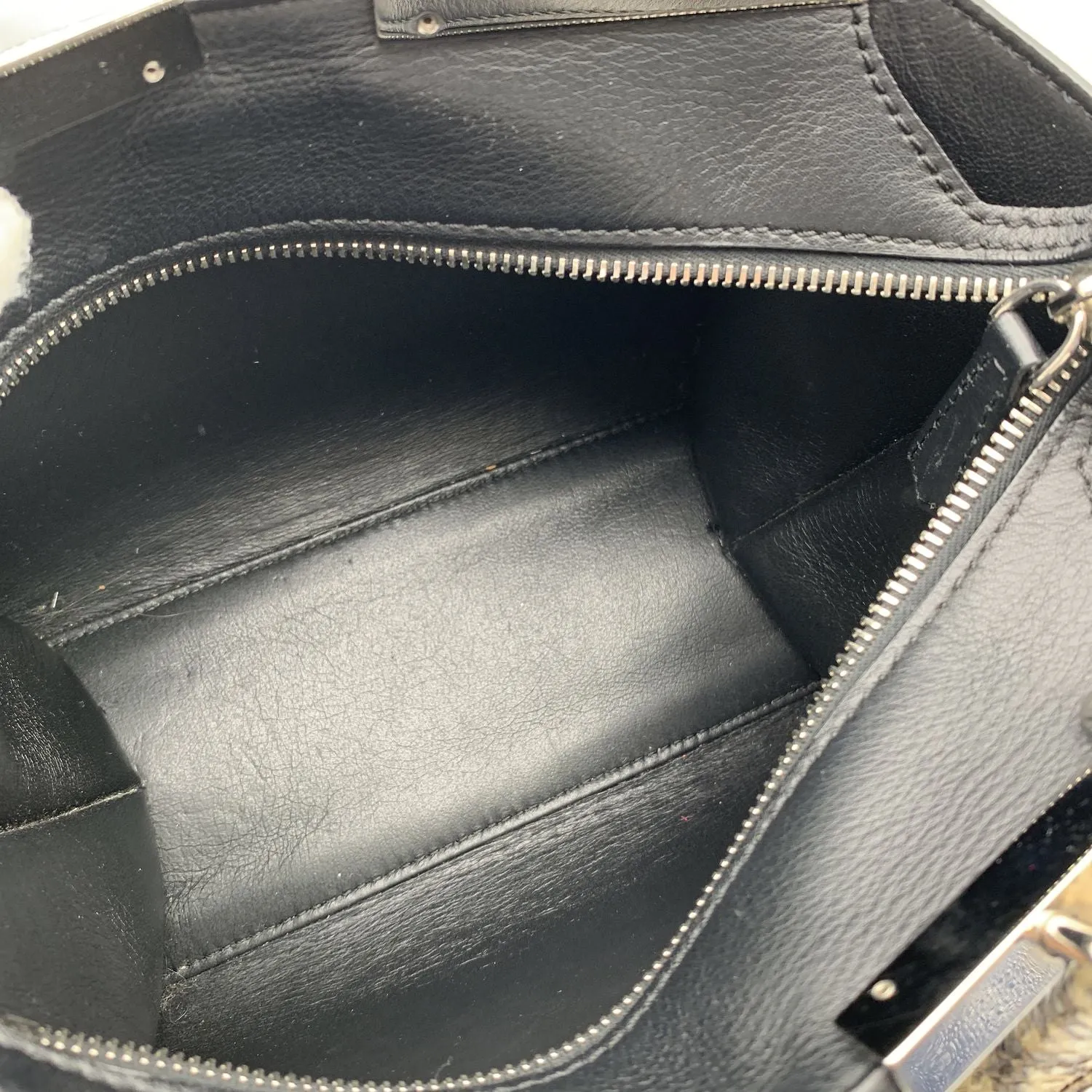Fendi Black Leather Mini 3Jours Bag Contrast Details with Straps