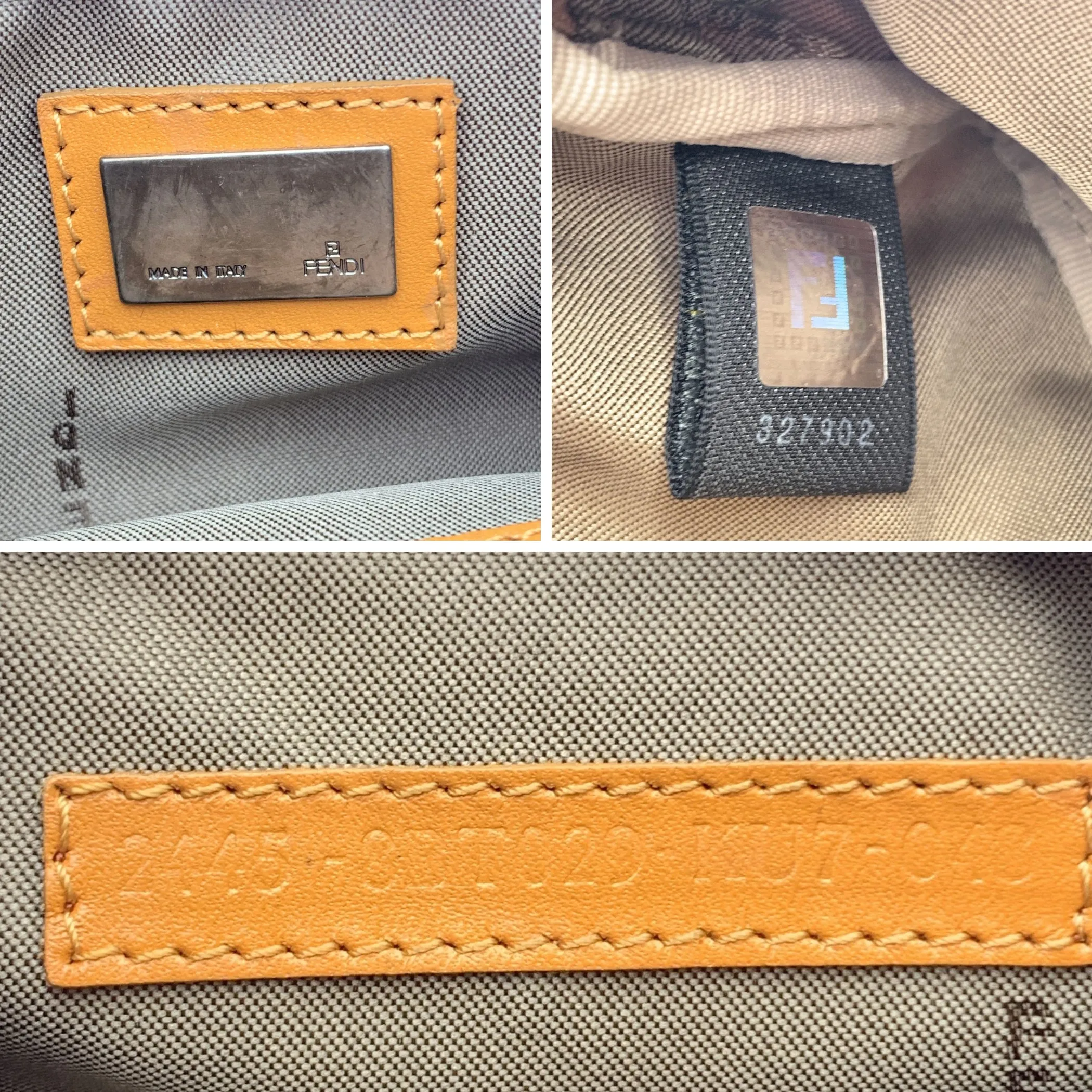 Fendi Orange FF Monogram Canvas Mini Pouch Crossbody Bag