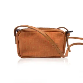 Fendi Orange FF Monogram Canvas Mini Pouch Crossbody Bag