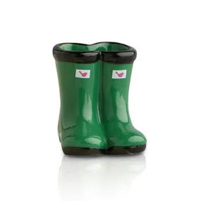 Jumpin' Puddles Green Wellies Boots Mini by Nora Fleming