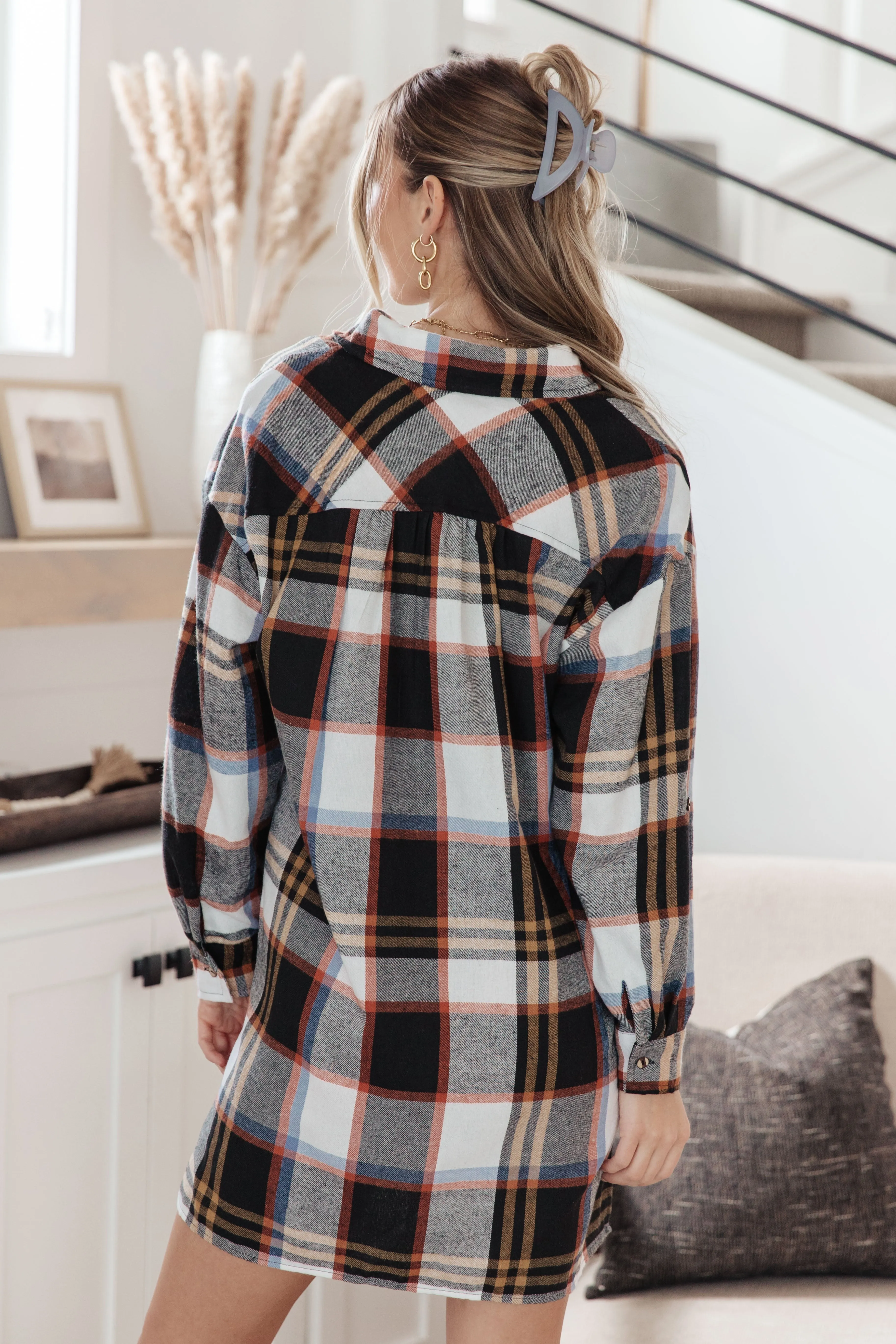 Plaid Shirt Dress in Make it Right design