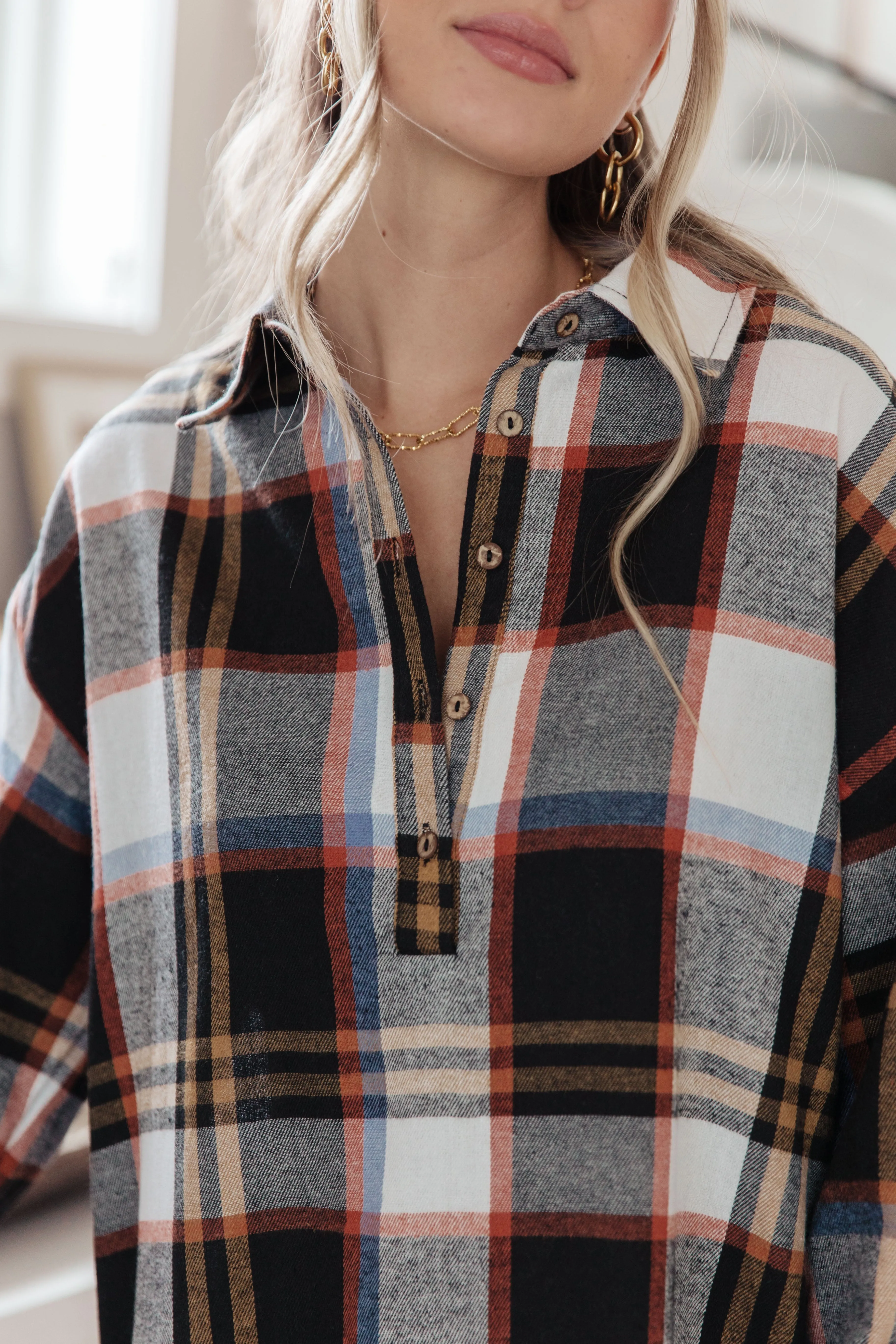 Plaid Shirt Dress in Make it Right design