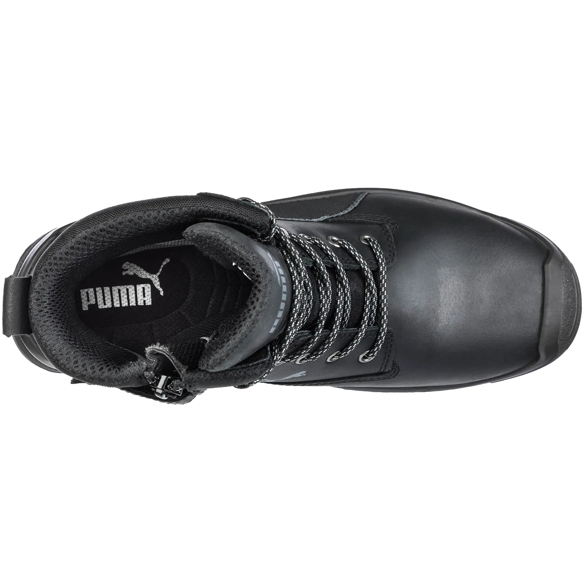 Puma Men's 630905 Conquest CTX 7" Black Zip Soft Toe Work Boots