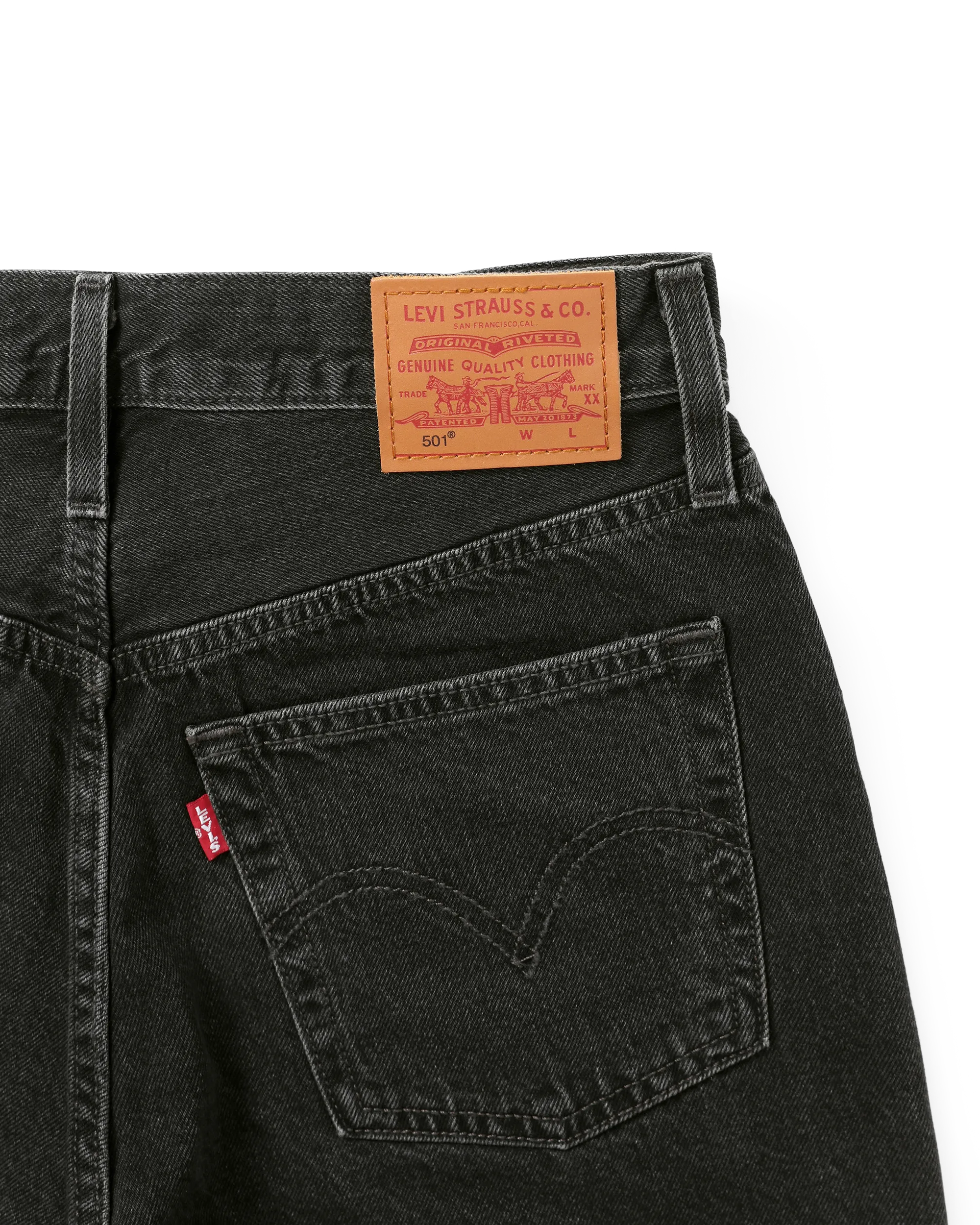 RED TAB / 501 MID THIGH SHORT (WOMEN)