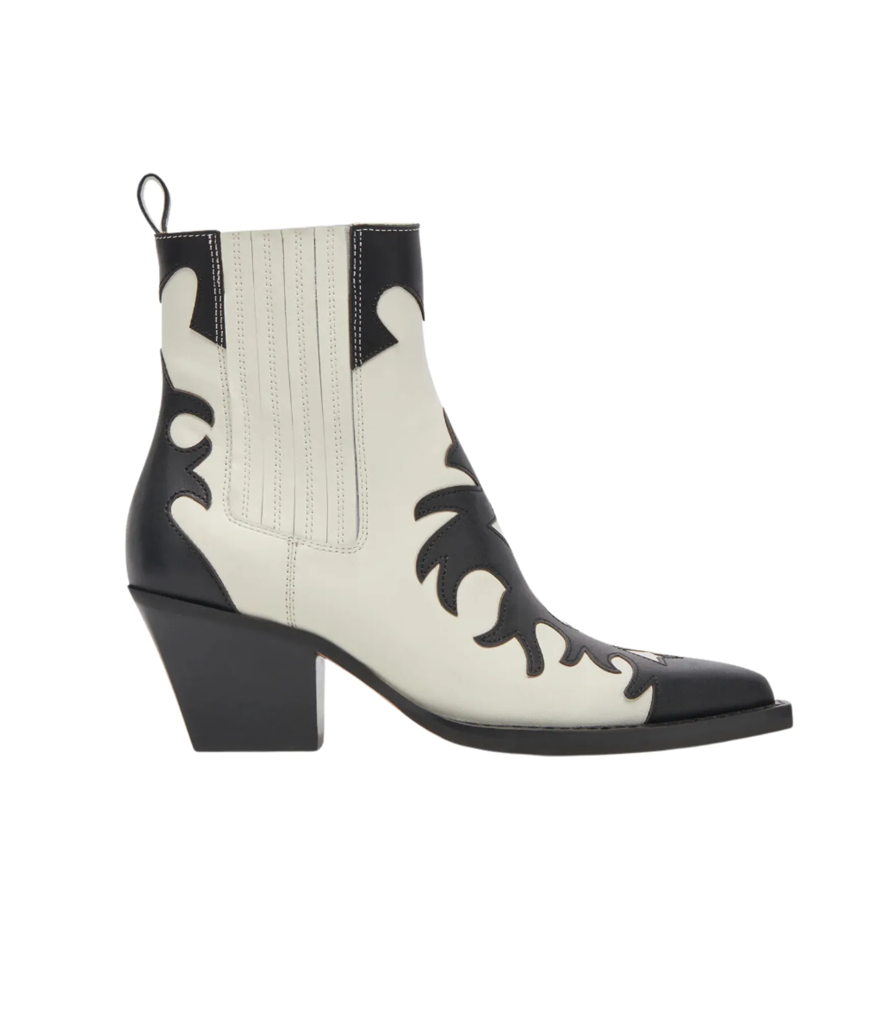 Renia Ankle Boots in Black and White