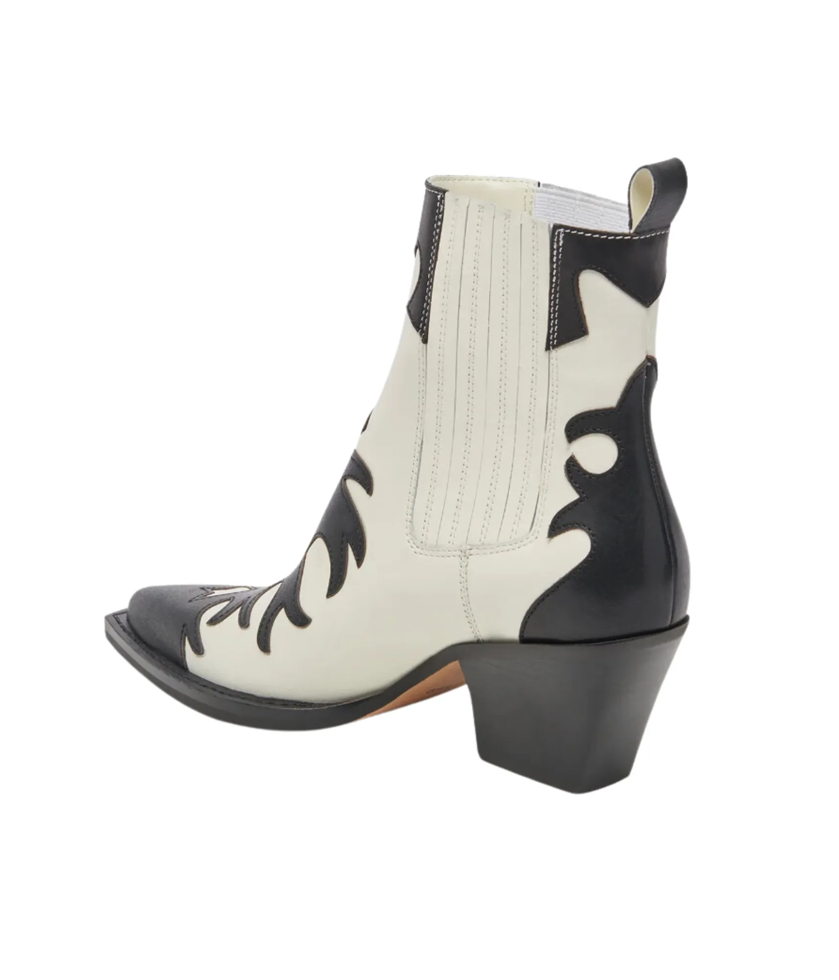 Renia Ankle Boots in Black and White