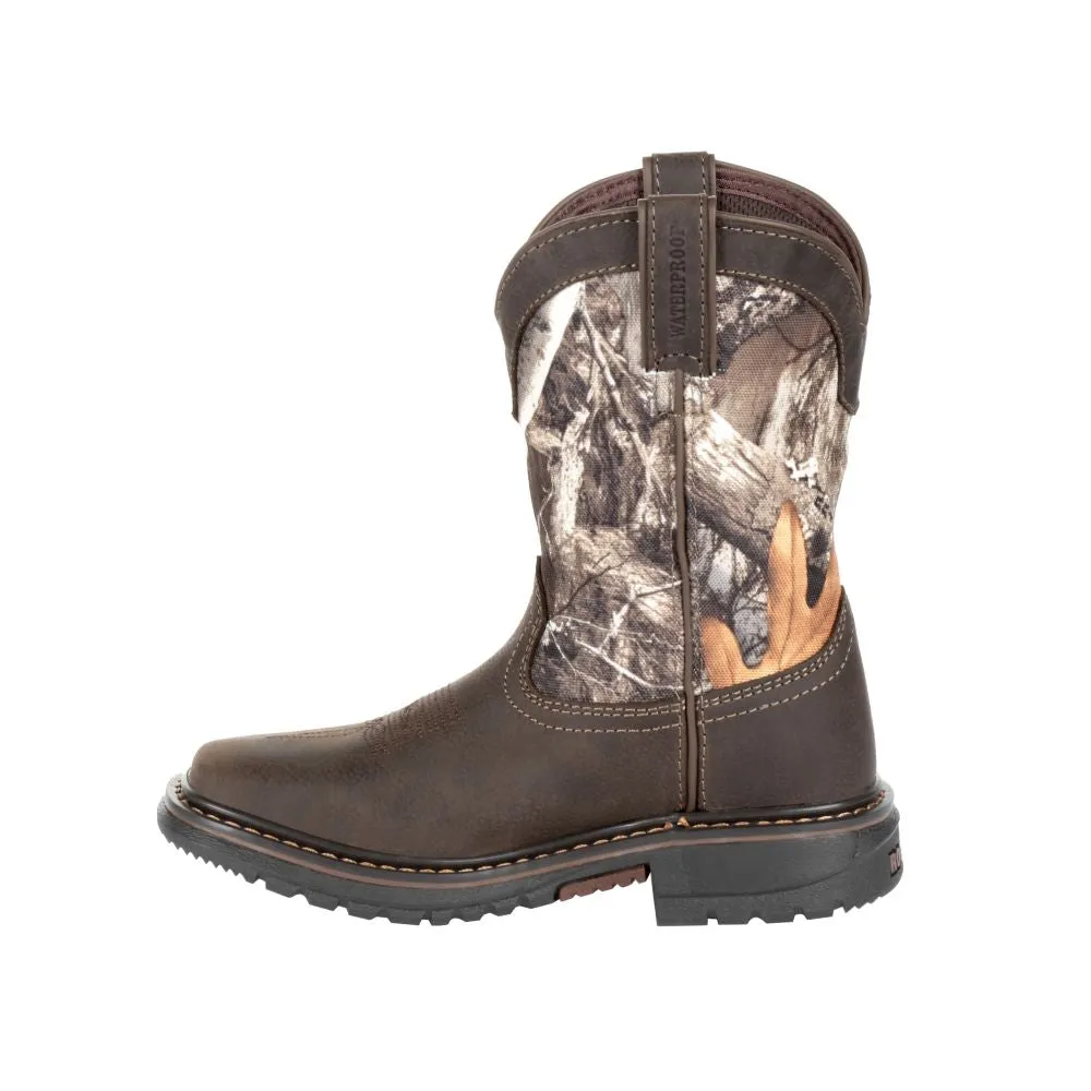 'Rocky' Youth Ride FLX WP Boot - Brown / Realtree Camo