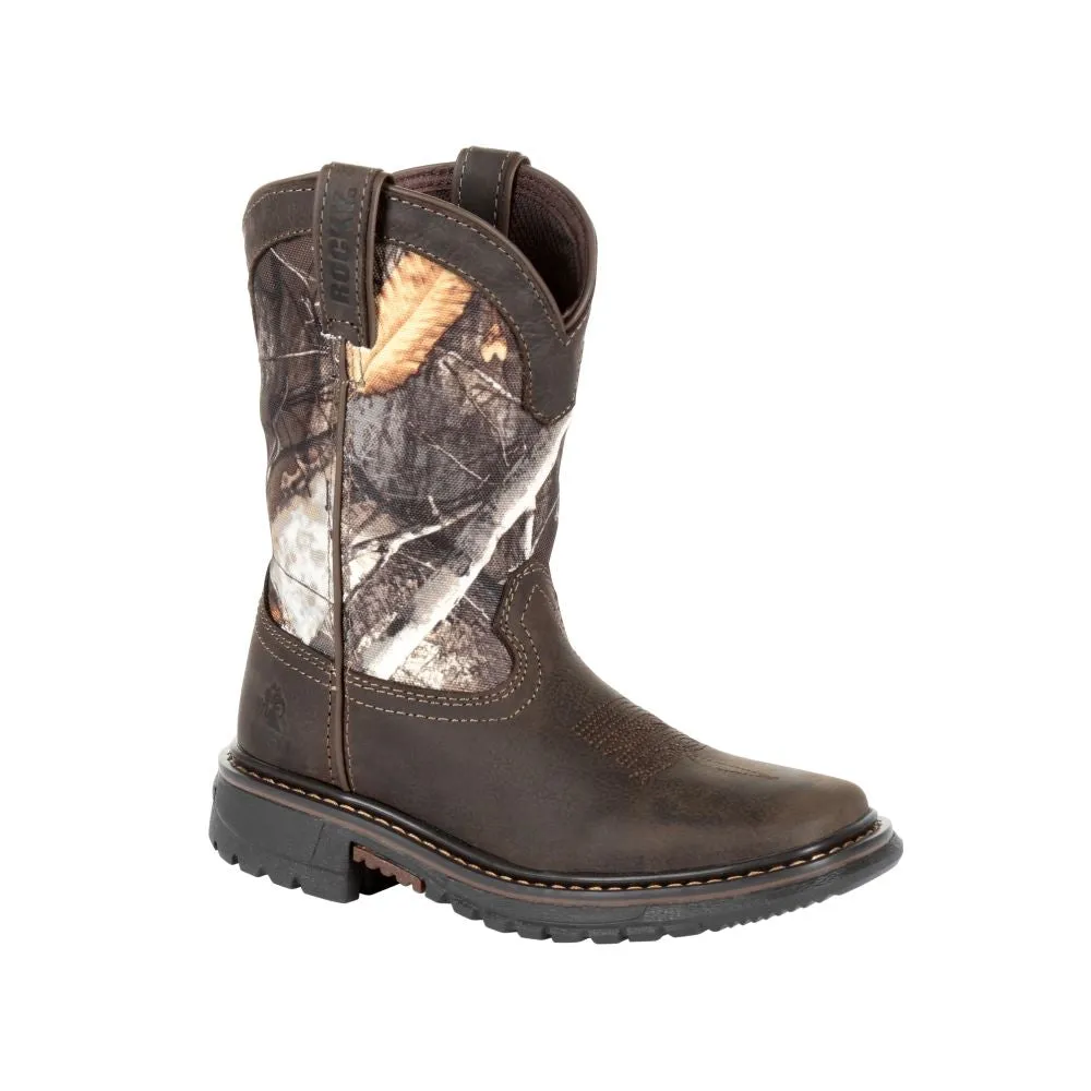 'Rocky' Youth Ride FLX WP Boot - Brown / Realtree Camo