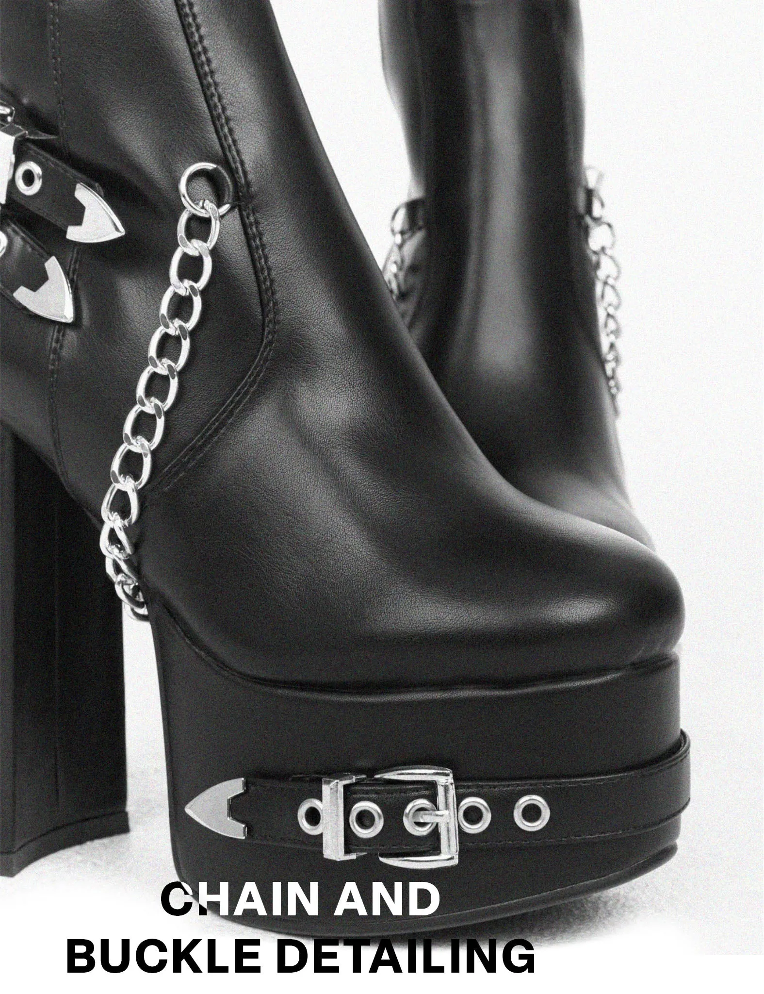 Scream Wide Calf Platform Thigh High Boots