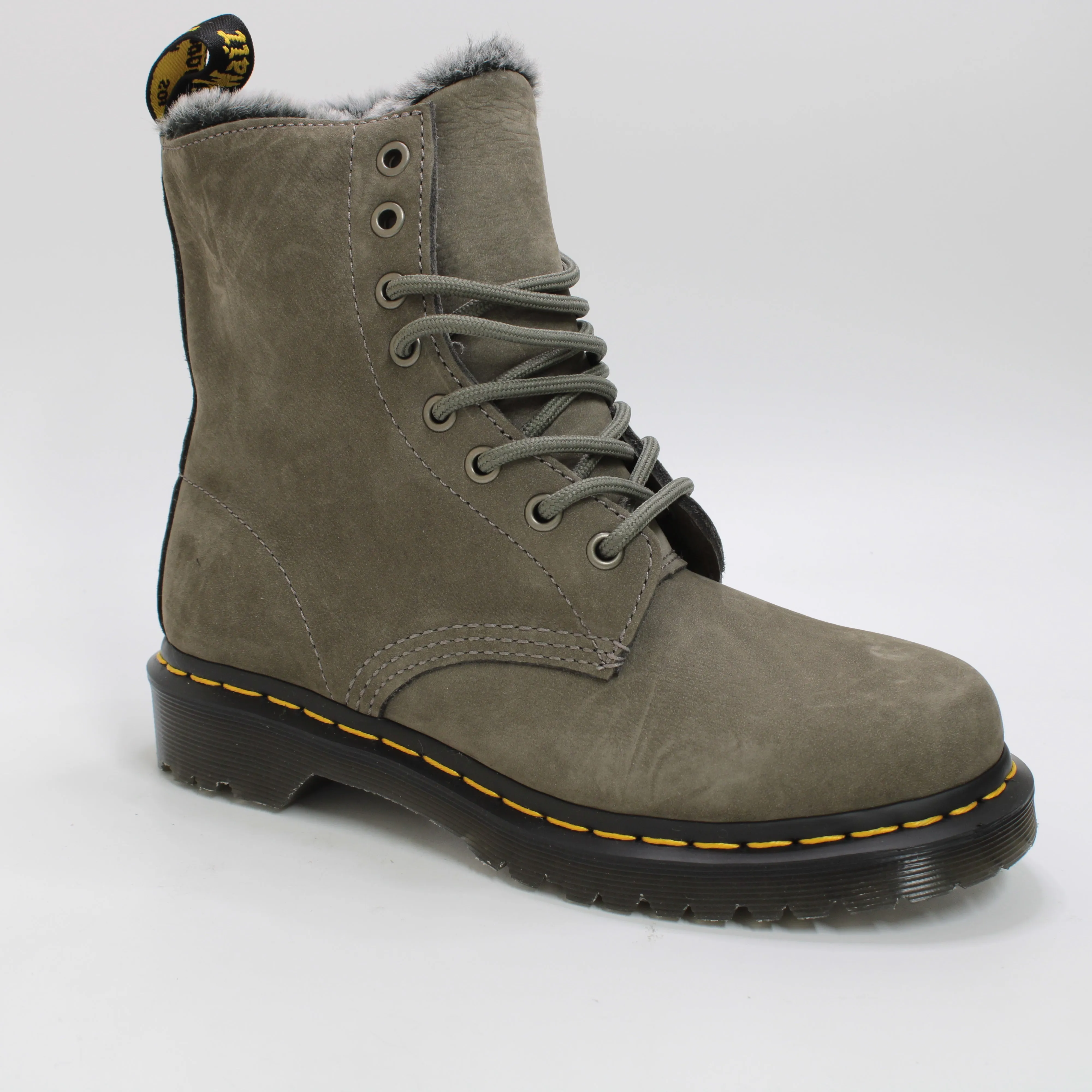 Womens Dr. Martens 1460 Serena 8-Eye Boots in Soft Nickel Grey - Stylish & Durable Winter Footwear